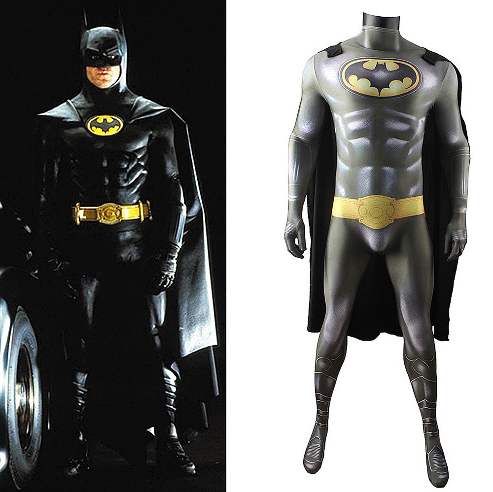 Michael Keaton Version Batman Blue-gray Version Halloween Cosplay Costumes