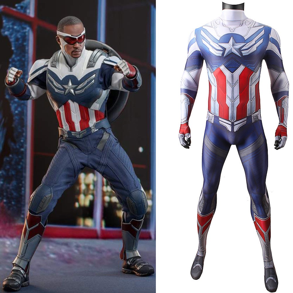 Falcon Captain America Costume Captain America Halloween Cosplay Costumes