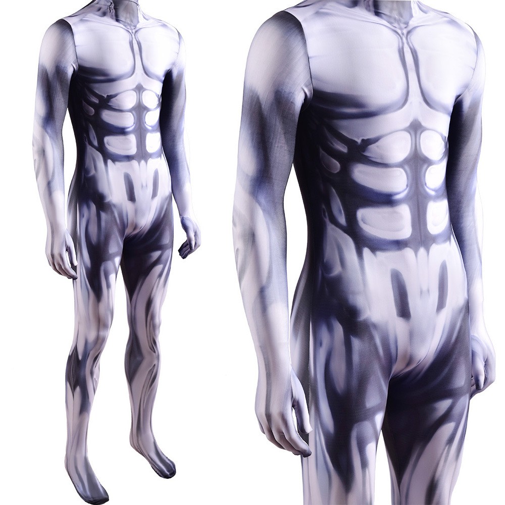 Silver Shadow Man Cosplay Costume Silver Surfer Cosplay Anime Costume Halloween Costume