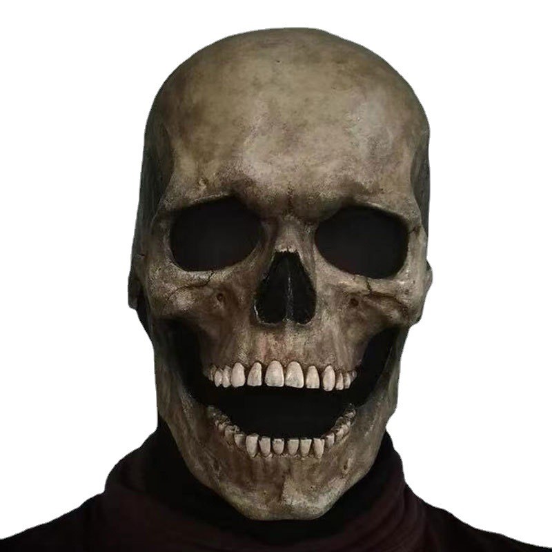 Personality Mask Scary Zombie Head Cover Halloween Moving Mouth Skull Latex Mask