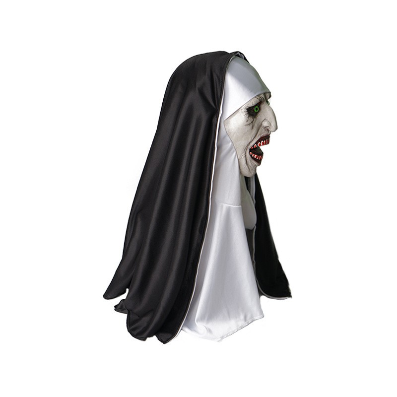 the Conjuring 2 Nun Mask Halloween Scary Makeup Mask Ghostly Scary Scary Latex Head Cover Nun