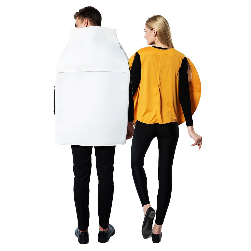New Style Halloween Couple Costume pack Milk Cookie Set Bar Party Stage Show Food Costume