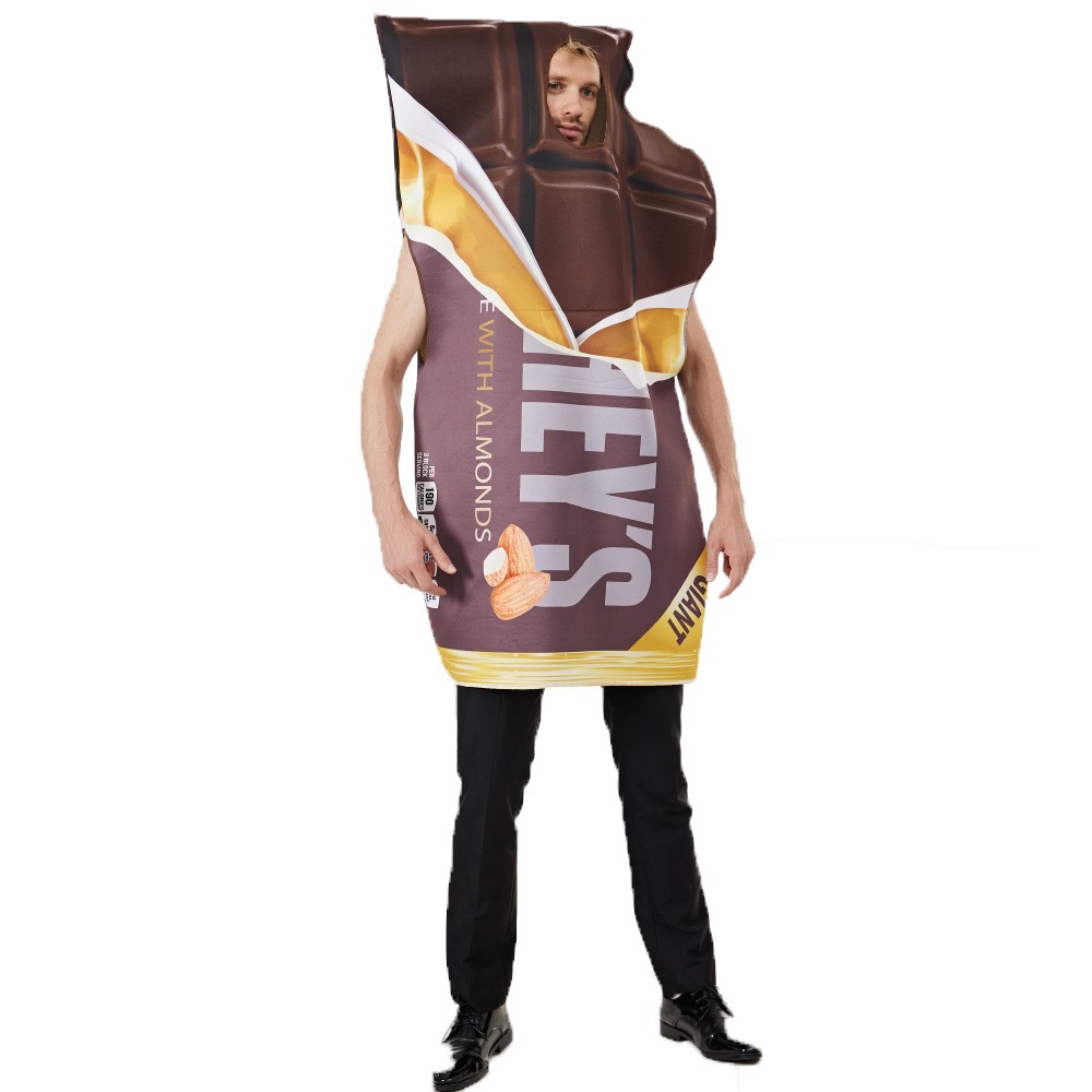 Halloween Party Costume Peanut Butter Chocolate Bar Cosplay Couple Costume Jumpsuit Fun Show Costumes