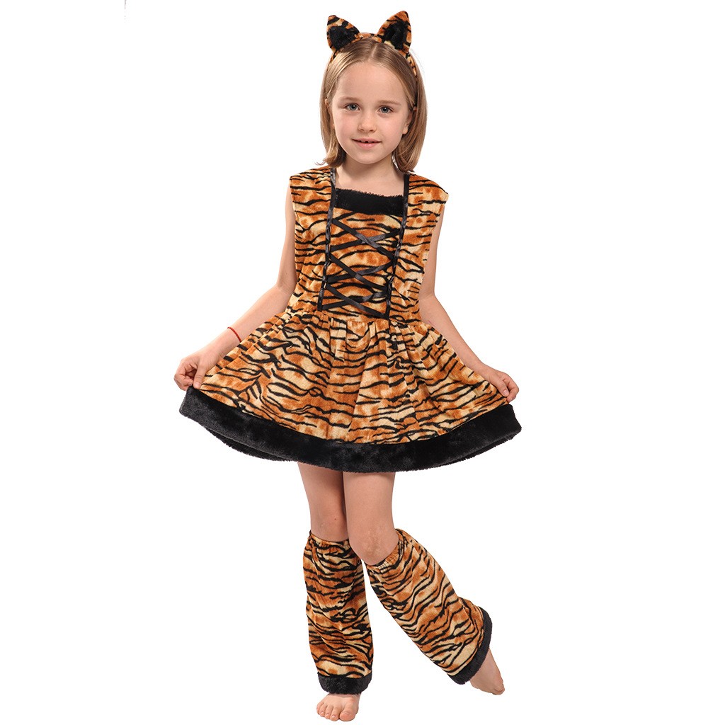 Halloween Tiger Girl Cosplay Costumes Supply