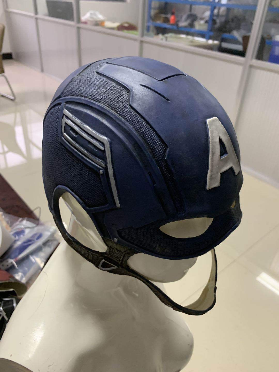 Latex Head Cover Captain America Head Cover Cosplay Costume Anime Latex Mask