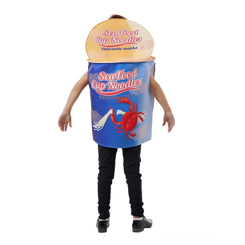 Halloween New Style Children\'s Bowl Noodle Costume Fun Seafood Instant Noodle Jumpsuit Show Costumes Cosplay Costume
