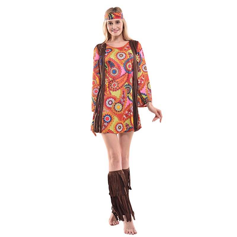 Halloween Party Carnival Costumes Hippie Hippie Fashion Costumes Stage Show Costumes
