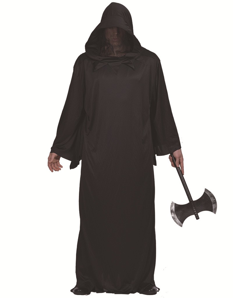 Halloween Costume Dress Up As a Cold Black Robe Warrior Cospaly Costume Attire