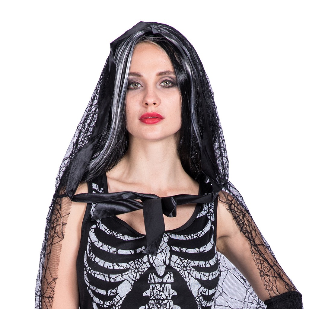 Halloween Party Carnival Cosplay Costumes Black Veil Skeleton Ghost Bride Zombie Costume Affordable