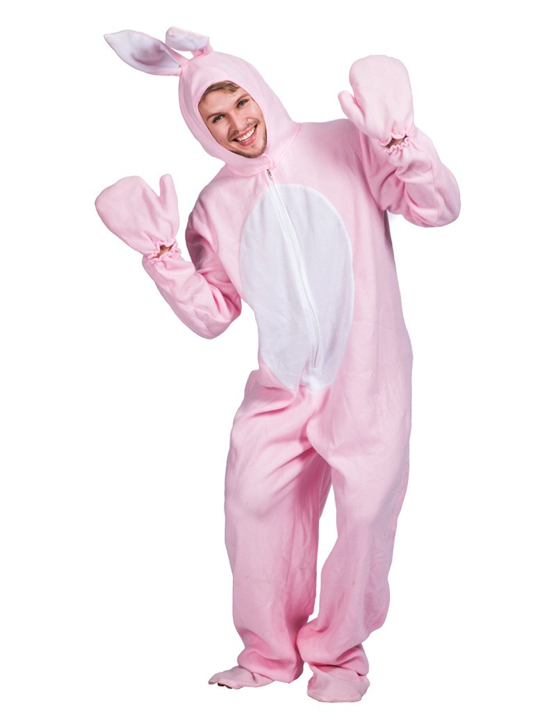 Halloween Stage Costume Pink Bunny Costume Adult Animal Pajamas