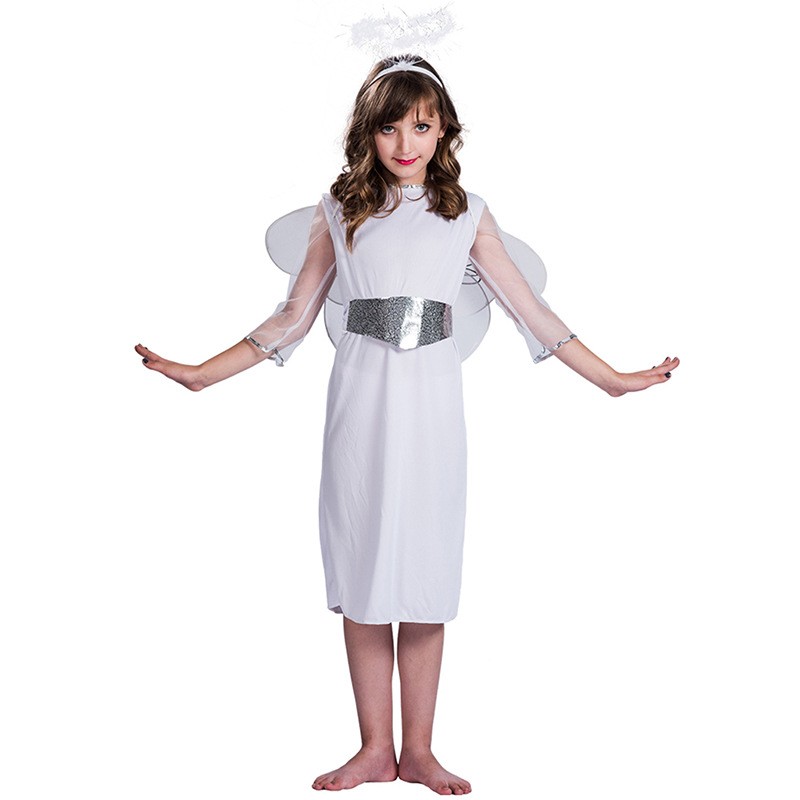 Halloween White Angel For Kids Playing Costume For Kids Show