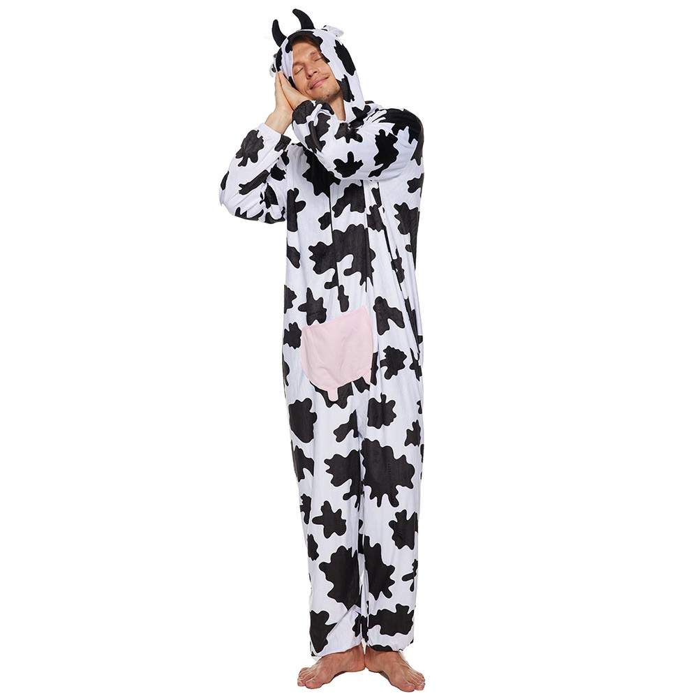 Halloween New Style Pajamas Adult Cow Wool Sweater Costumes Milk Costumes Cosplay Costumes