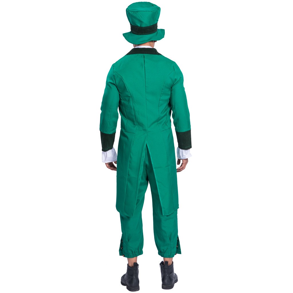 March 17 St. Patrick\'s Day in Ireland Traditional Green Three-piece Costume Parade Dress Party Costume