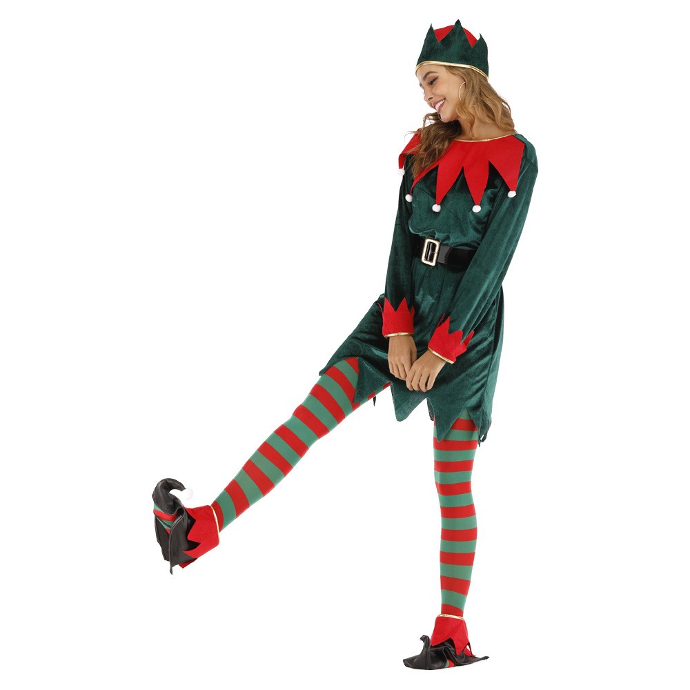 2021 New Style Christmas Elves Women Set Bar Party Atmosphere Brings Christmas Ladies Holiday Attire