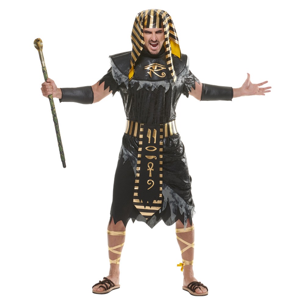 21 New Style Halloween Costume Male Man Black Egyptian Pharaoh Suit Cosplay Costume International Costume