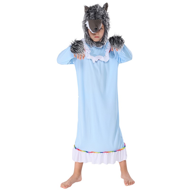 Kids Stage Show Boy Wolf Grandmother Costume Costume Fairy Tale Cospaly Costume
