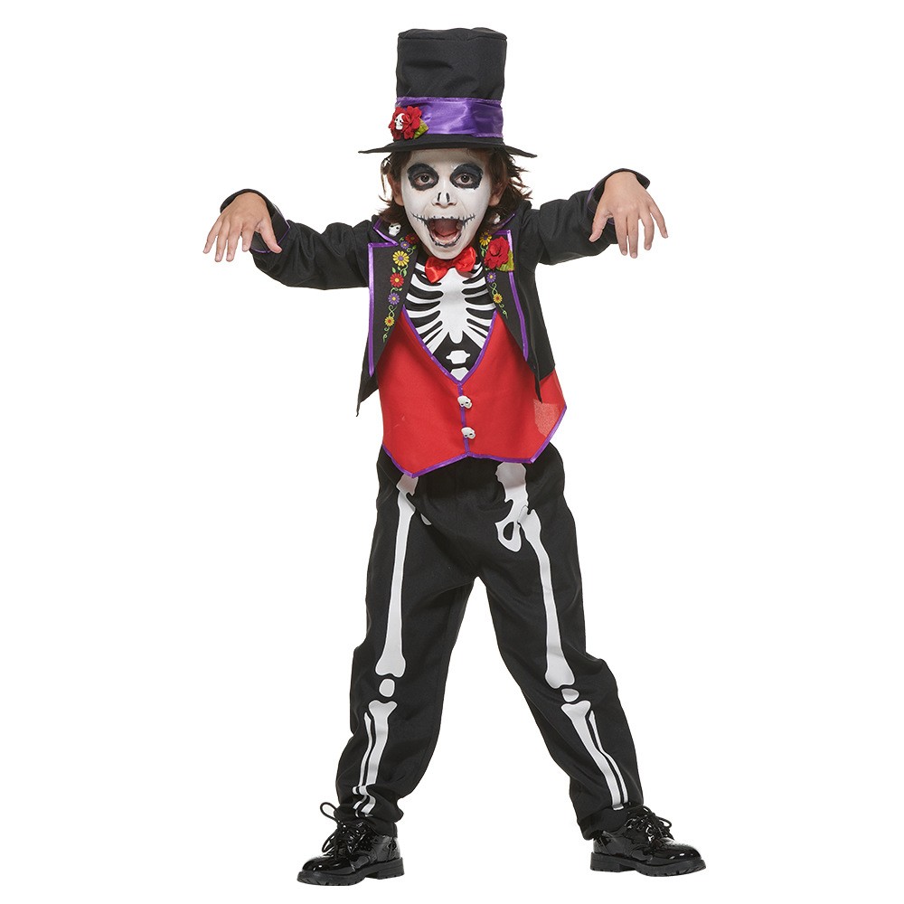 2021 New Style Mexican Day of the Dead Little Boy Playing Costume Dress Day of the Dead Party Costume