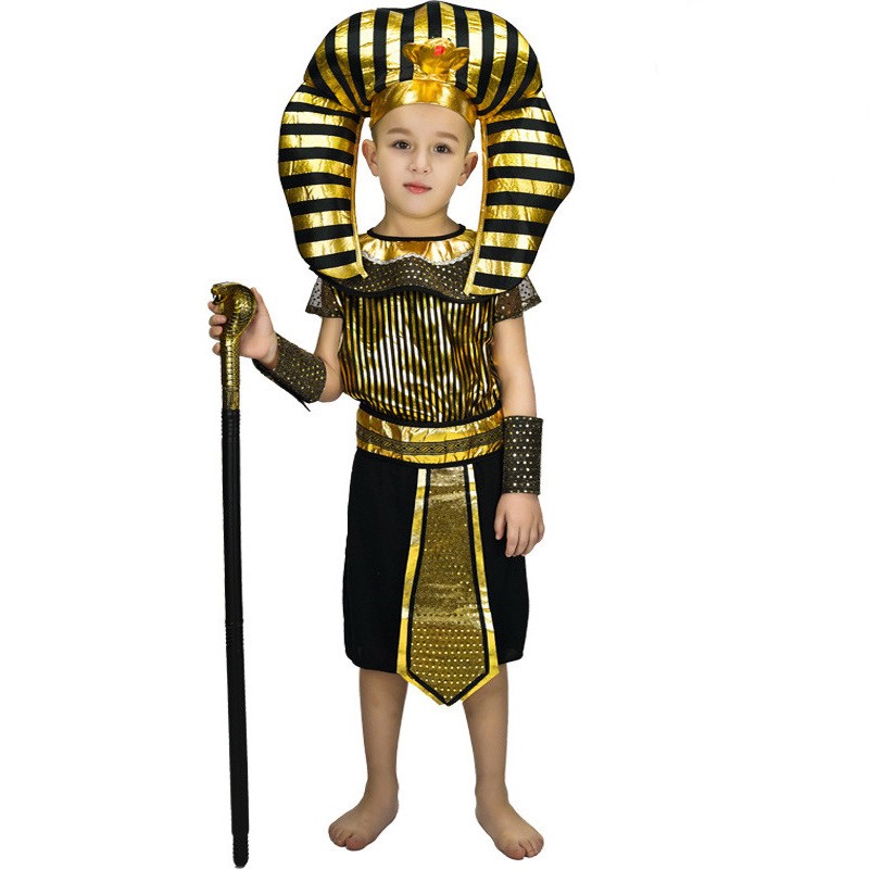 Children\'s Halloween Men Egyptian Pharaoh Costume Boys\' Egyptian Party Costume Stage Costumes Show Costumes