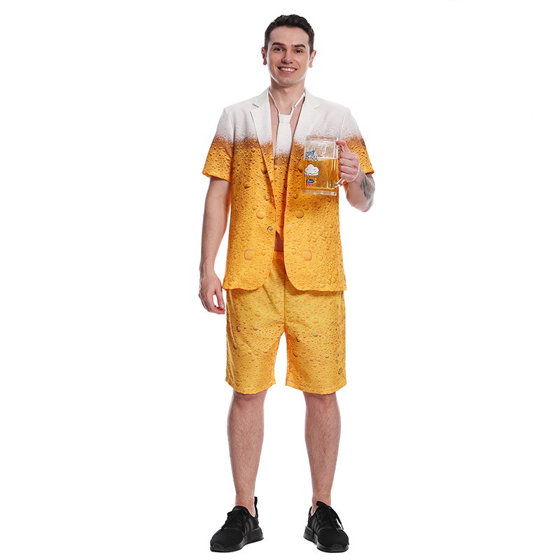 Adult Men Carnival Beer Costumes Suits Stage Costumes Show Costumes Halloween Cosplay Shows