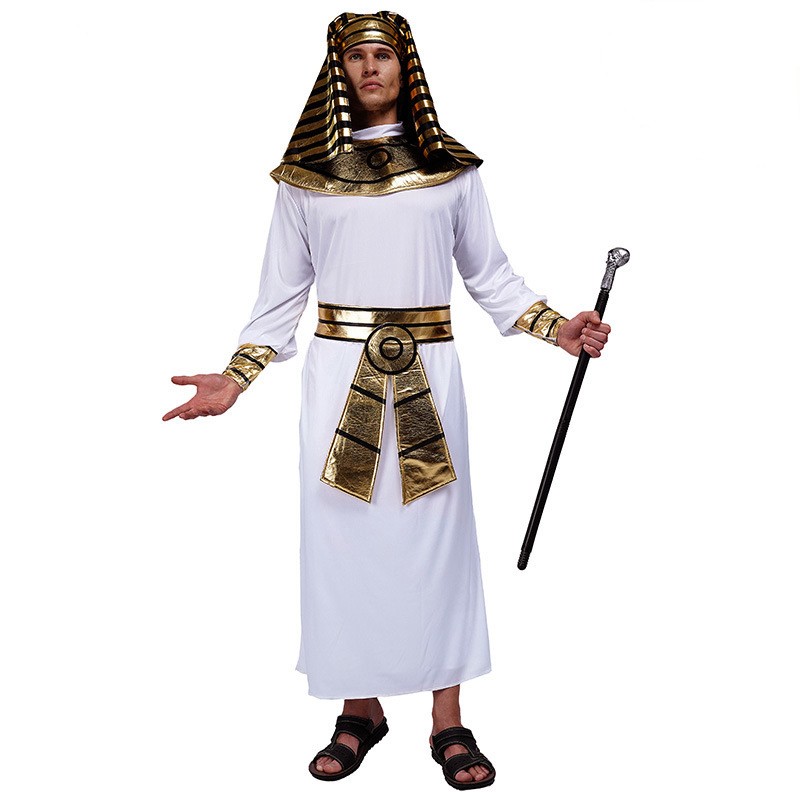 Halloween Adult Ancient Egyptian Men Pharaoh Costume Egyptian King Robe Male Man Pharaoh Cosplay Costume