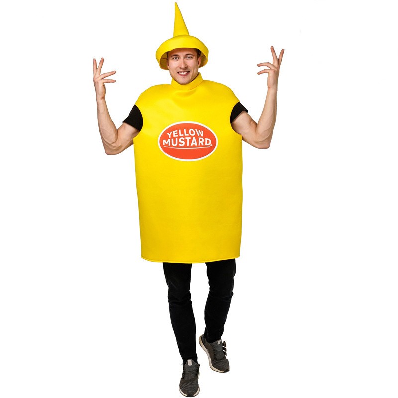 Halloween Adult Couple Mustard Ketchup Costume Stage Costumes