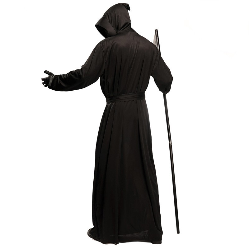 Male Man Black Devil Halloween Costume Scythe Monster Cosplay Costume Death Stage Show Costumes
