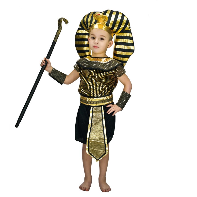 Children\'s Halloween Men Egyptian Pharaoh Costume Boys\' Egyptian Party Costume Stage Costumes Show Costumes