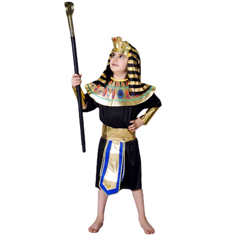 Party Kids Egyptian Pharaoh Halloween Costume King Prince Party Costume Robe Show