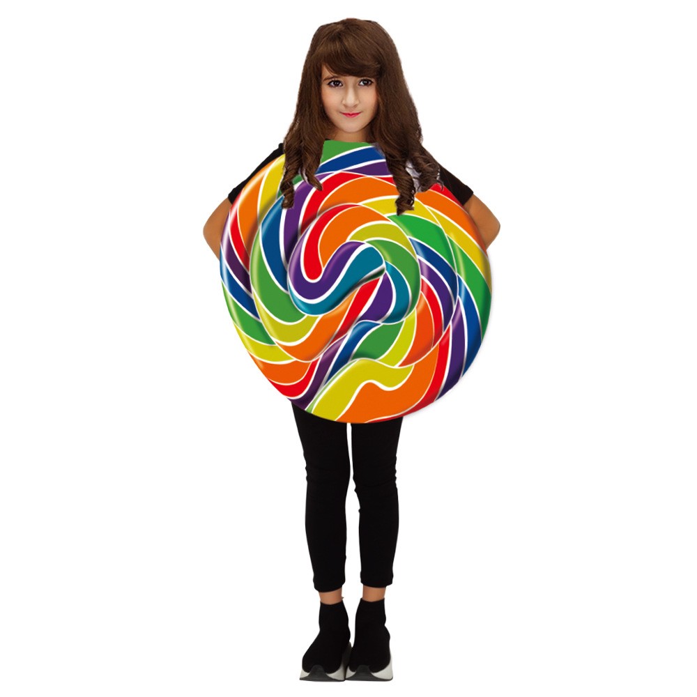 Porbandy House Party Costume Candy Family Costume Funny Lollipop Carnival Cosplay Costume
