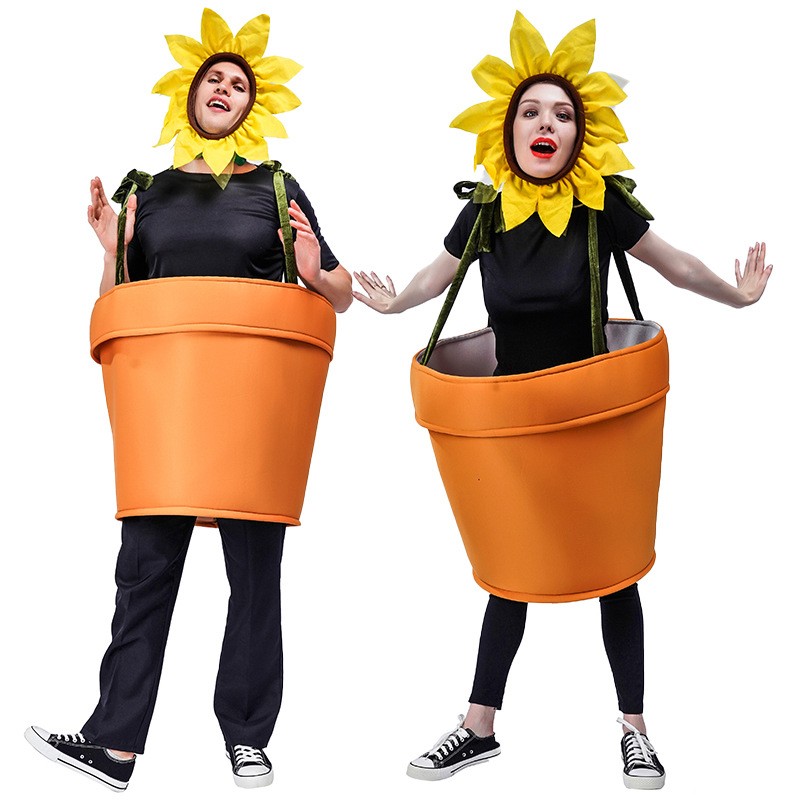 Funny Sunflower Potted Costume Cosplay Costume Masquerade