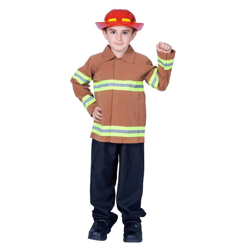 Halloween Stage Cosplay Costumes Masquerade Costumes Party Costumes Costumes Little Boy Firefighter Costumes
