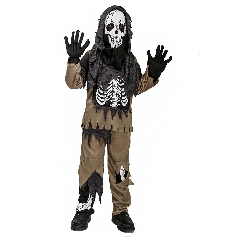 Halloween Boys Scary Skull Masquerade Party Costume Stage Costumes Cosaply Costume