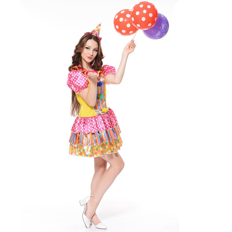 Adult Women Glee Partycircus Clown Costume Show Costumes