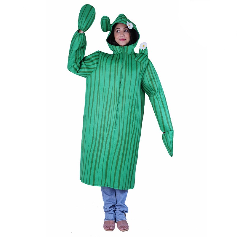 Adult Couple Funny Cactus Halloween Costume Funny One-piece Stage Cosplay Costume Party Costume