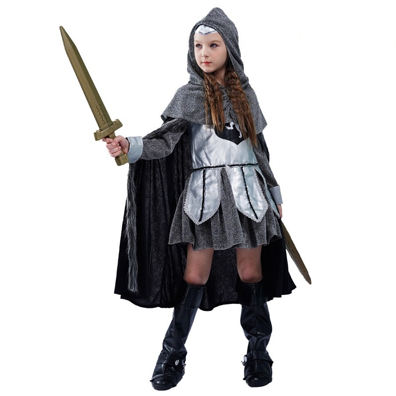 Little Girl Knight Costumes Show Costumes Masquerade Stage Costumes Halloween Costumes Cosplay Costumes