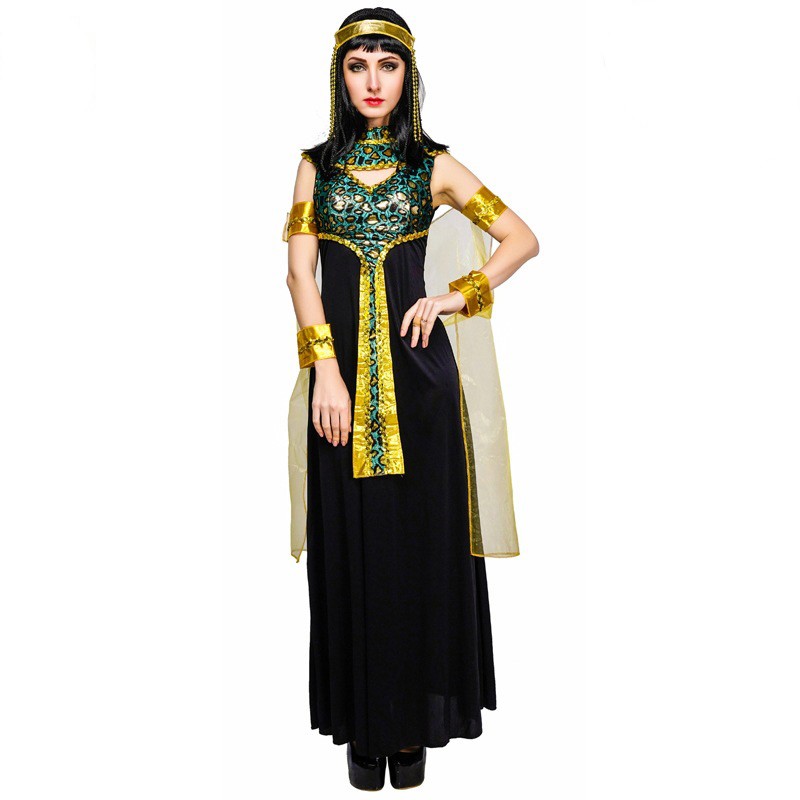 Halloween Adult Women Cleopatra Costume Big Girl Ancient Egyptian Queen Stage Show Party Costume