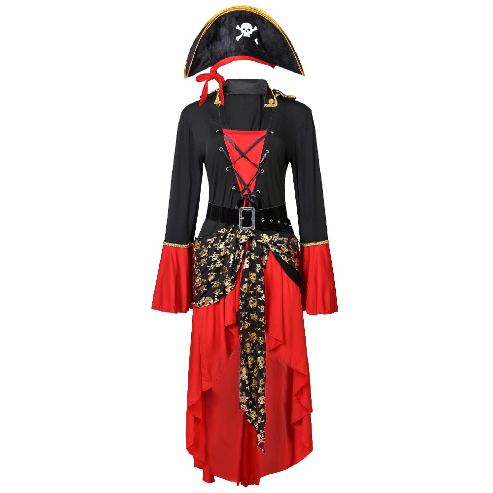 S-3xl Plus Size Ladies Halloween Sexy Pirate Costume Cosplay Costume