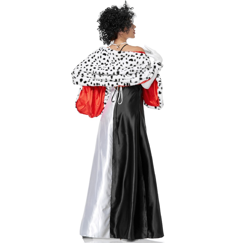 M-xl Halloween Kuira Dalmatian Cosplay Plays Black and White Witch Costumes Stage Show Costumes