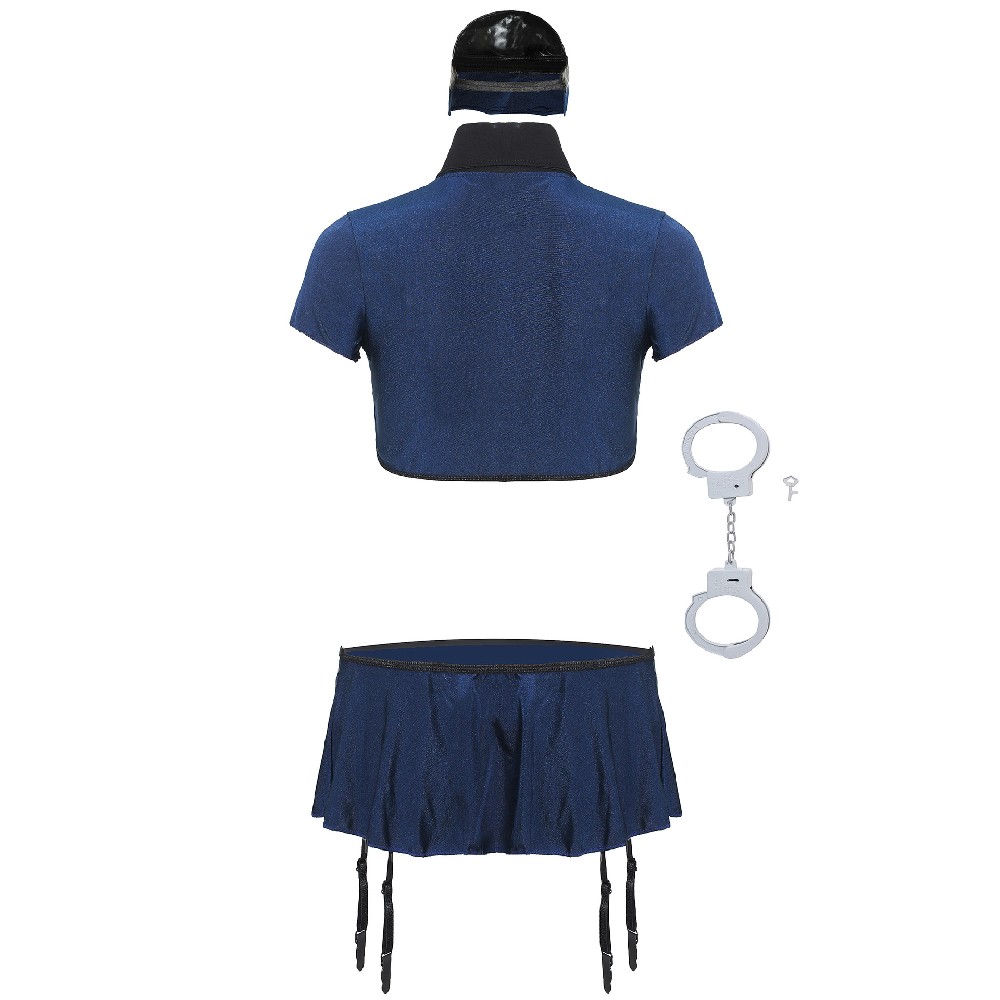 S-l Police Suit Cosplay Costume Policewoman Costume Cos Game Production Costume Seductive Sexual Fun Lingerie