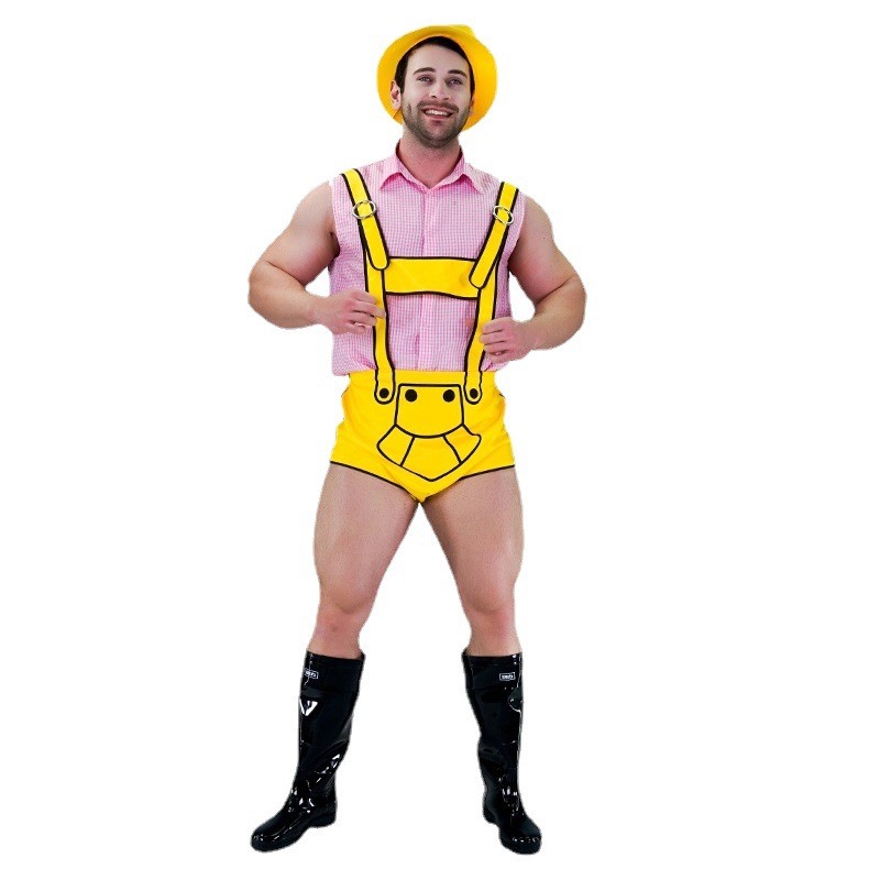 Male Man Oktoberfest Strap Shorts Stage Show Costumes Cosplay Costume Carnival Costume Party Costume