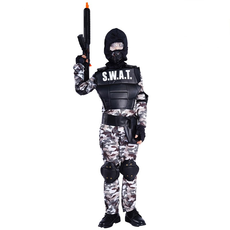 Children\'s Halloween Little Boysarmy Special Forces Costumes Boys: Swat Cosplay Costumes