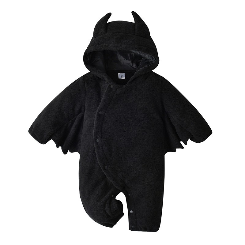 Kids Halloween Bat Costume Hooded Fart Coat Little Devil Styling Baby One-piece Baby Costume