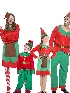 Christmas Family Atmosphere Party Event Play Costume Christmas Elf Group Set