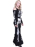 Festive Party Carnival Costume Dress Halloween Skeleton Skeleton Lady Dress Scary Cospaly Costume