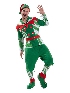 2021 New Style Christmas Costume Male Man Striped Christmas Elf Men's Set Festive Party Carnival Costume