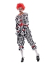 Big Female Black and White Striped Clown Costume Stage Drama Bar Party Costume