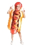 Halloween Kids Funny Food Printed Sponge Spoof Hot Dog Cosplay Costume Show Costumes