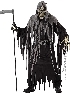 Adults Cold Scythe Monster Scary Mysterious Grim Reaper Dress Up Halloween Dress Up Carnival Party Show Costumes