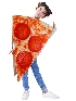 Spoof Sliced Pizza Halloween Kids Costume Cosplay Party Costume Stage Costumes Show Costumes