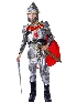 Children's Halloween General Warrior Costume Stage Makeup Carnival Silver Crusader Knights Party Costume Costume